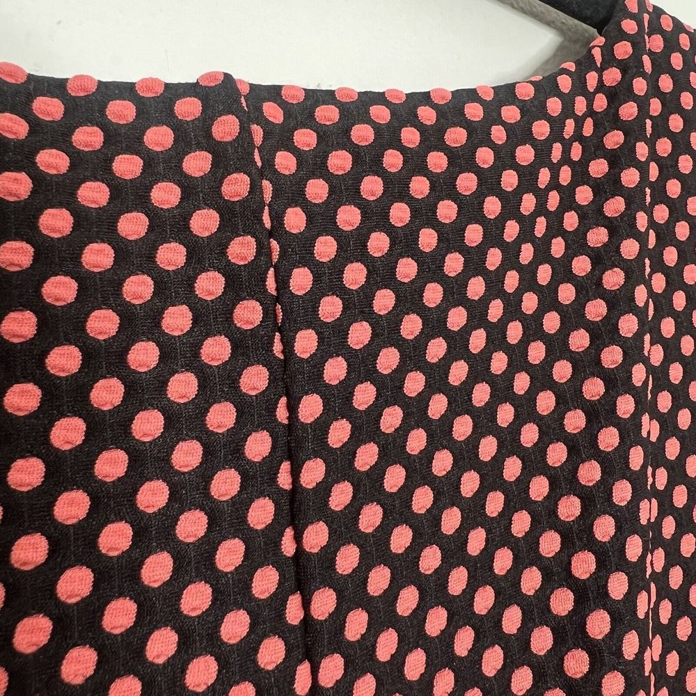 Torrid Dress Women's 1/1X Black Coral Polka Dot Sleeveless Sweetheart Belt Midi - Picture 11 of 15